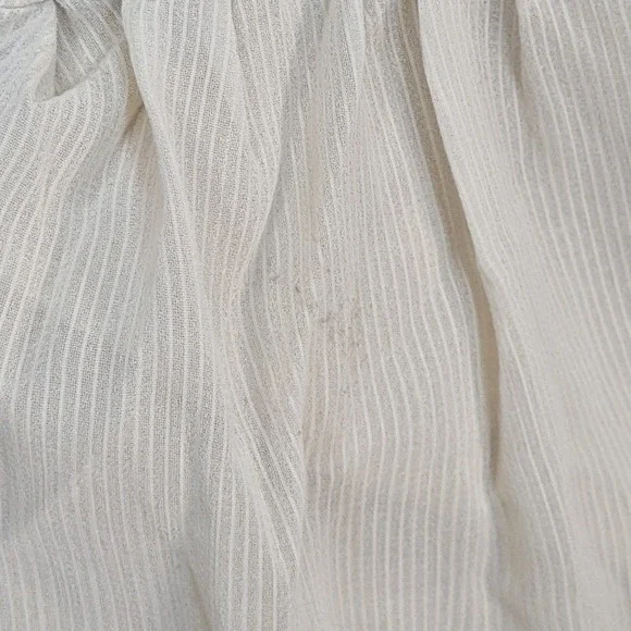 Asos Mini Dress Womens 8 Beige Ruffle Cutout Sheer Fairy Boho Festival Whimsy - Picture 8 of 9